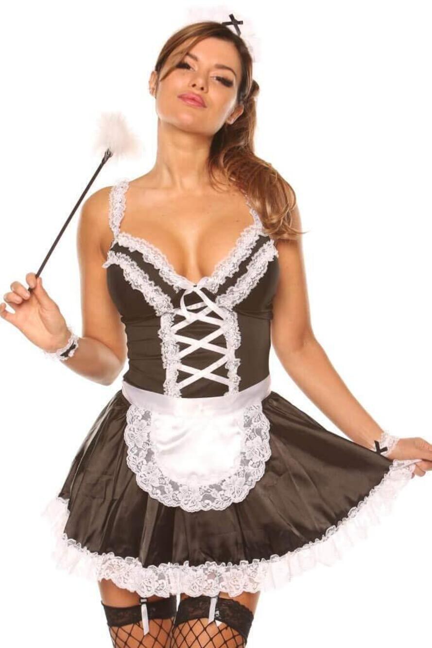 7826 by Lingerie Diva Sexy Maid for You Costume Extra Large, Black/White